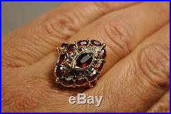 Bague Ancienne Marquise Or Massif 19k Diamants Antique Solid Gold Diamonds Ring