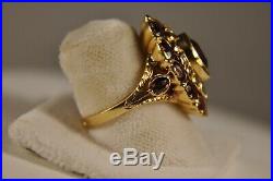 Bague Ancienne Marquise Or Massif 19k Diamants Antique Solid Gold Diamonds Ring