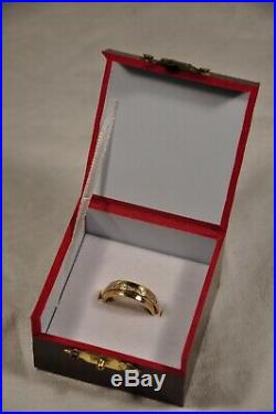 Bague Ancienne Or Massif 18k Diamants Vintage Solid Gold Diamonds Ring 4,9gr