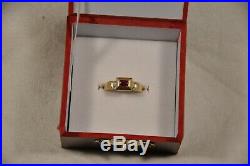 Bague Ancienne Or Massif 18k Rubis Vintage Ruby Solid Gold Ring 3,7gr