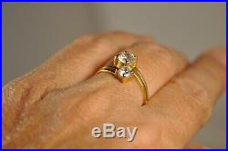 Bague Ancienne Toi Et Moi Or Massif 18k Antique Solid Gold Ring 3,5gr