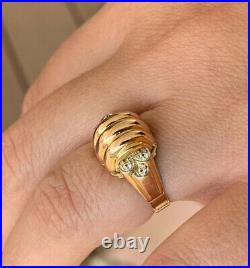 Bague TANK ancienne Or 18k 750 Antique gold ring 1950 Art Deco