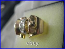 Bague Tank ancienne années 30 en or 18 carats et diamants taille 52/53 Bague Tank ancienne années 30 en or 18 carats et diamants taille 52/53