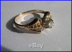 Bague ancienne Art Déco diamant Or rose 18 carats gold 750 & platine