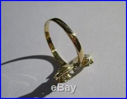 Bague ancienne Nud Toi et Moi diamants Or 18 carats French gold ring 750