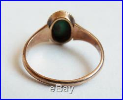 Bague ancienne OR 9k et turquoise Bijou ancien gold ring