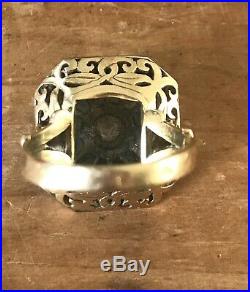 Bague ancienne en Or 18 carats saphirs diamants Antique Gold & diamond Art Deco