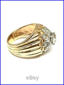 Bague ancienne en or 18 carats avec diamant de 1 carat