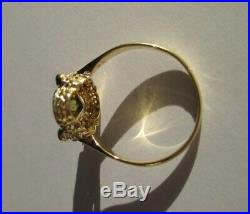 Bague ancienne pierres de couleur diamants Or 18 carats 750 French gold 750