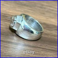Bague croix en fer argent 925 25 g gros 14 bijoux anciens indiens du Japon