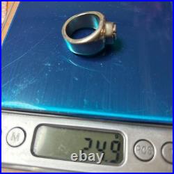 Bague croix en fer argent 925 25 g gros 14 bijoux anciens indiens du Japon