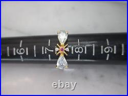 Bague de fiançailles en or jaune 14 carats 1,60 ct bleu clair diamant