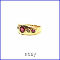Bague en or jaune 18 carats bague ancienne victorienne gitane or 750 bijou