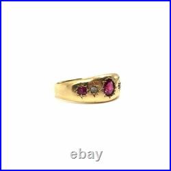 Bague en or jaune 18 carats bague ancienne victorienne gitane or 750 bijou