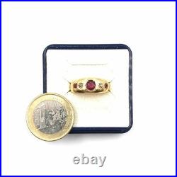 Bague en or jaune 18 carats bague ancienne victorienne gitane or 750 bijou