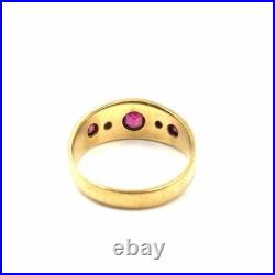 Bague en or jaune 18 carats bague ancienne victorienne gitane or 750 bijou