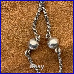 Bijou ancien Breloques argent massif Chaîne de montre Châtelaine XIXe