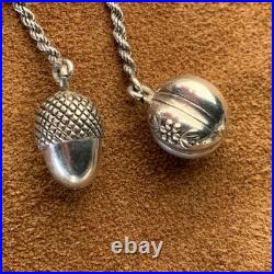 Bijou ancien Breloques argent massif Chaîne de montre Châtelaine XIXe