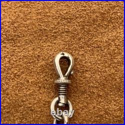 Bijou ancien Breloques argent massif Chaîne de montre Châtelaine XIXe