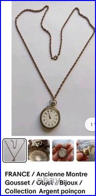 Bijoux / Collection / Joaillerie / Ancienne Montre a Gousset Argent Poinçonné