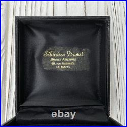 Boite montre de poche bijou noir fantaisie Le Ceylan cadeau carré ancien