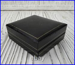 Boite montre de poche bijou noir fantaisie Le Ceylan cadeau carré ancien