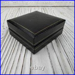 Boite montre de poche bijou noir fantaisie Le Ceylan cadeau carré ancien