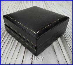 Boite montre de poche bijou noir fantaisie Le Ceylan cadeau carré ancien