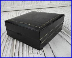 Boite montre de poche bijou noir fantaisie Le Ceylan cadeau carré ancien