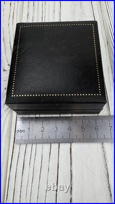 Boite montre de poche bijou noir fantaisie Le Ceylan cadeau carré ancien