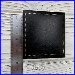 Boite montre de poche bijou noir fantaisie Le Ceylan cadeau carré ancien