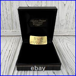 Boite montre de poche bijou noir fantaisie Le Ceylan cadeau carré ancien vint