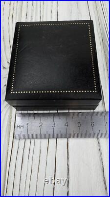 Boite montre de poche bijou noir fantaisie Le Ceylan cadeau carré ancien vint