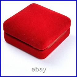 Boite montre de poche velours rouge boite à bijoux vintage bon solide ancien