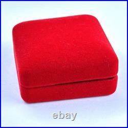 Boite montre de poche velours rouge boite à bijoux vintage bon solide ancien