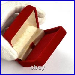 Boite montre de poche velours rouge boite à bijoux vintage bon solide ancien