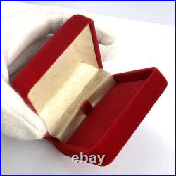 Boite montre de poche velours rouge boite à bijoux vintage bon solide ancien