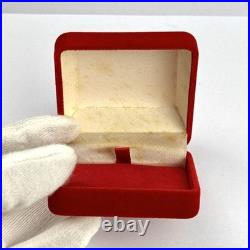 Boite montre de poche velours rouge boite à bijoux vintage bon solide ancien