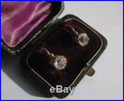 Boucles doreilles dormeuses anciennes Or rose 18 carats French gold 750