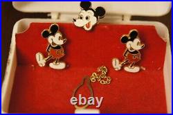 Boutons De Manchette Et Cravate Vintage De Souris Disney Mickey Tac