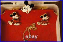 Boutons De Manchette Et Cravate Vintage De Souris Disney Mickey Tac