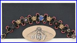 Bracelet Artisan Ancien Bouton Victorien Ooak Little Reine Et Perles De Couronne