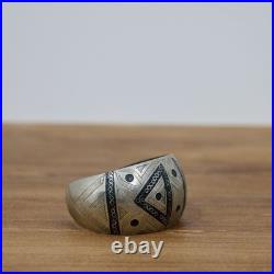 Bracelet Touareg Argent Bijoux Ethniques Ancien Vintage Bois d'ébène