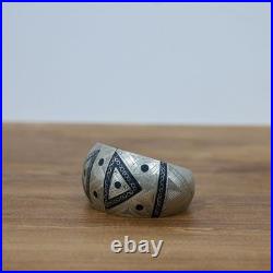 Bracelet Touareg Argent Bijoux Ethniques Ancien Vintage Bois d'ébène