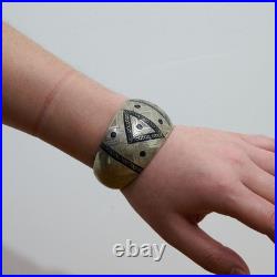 Bracelet Touareg Argent Bijoux Ethniques Ancien Vintage Bois d'ébène