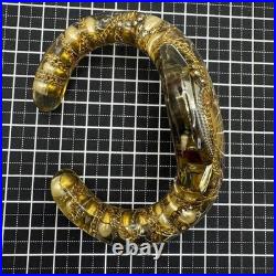 Bracelet ancien en résine RUKA lourd 73 g bijoux uniques utilisés du Japon