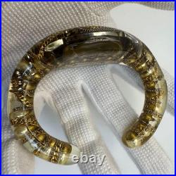 Bracelet ancien en résine RUKA lourd 73 g bijoux uniques utilisés du Japon