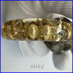 Bracelet ancien en résine RUKA lourd 73 g bijoux uniques utilisés du Japon