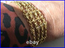 Bracelet ancien manchette chaines souple 18 cm