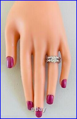Bracelet de mariage femme or blanc 14 carats style antique diamant 0,09 TCW